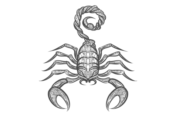 Download Scorpion in Decorative Tribal Ornament S - Tribal ornament Collection