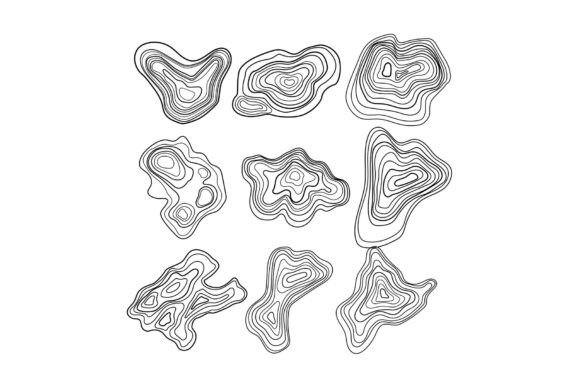 Download Abstract Topographic Contour Map Lines P - Contour Collection