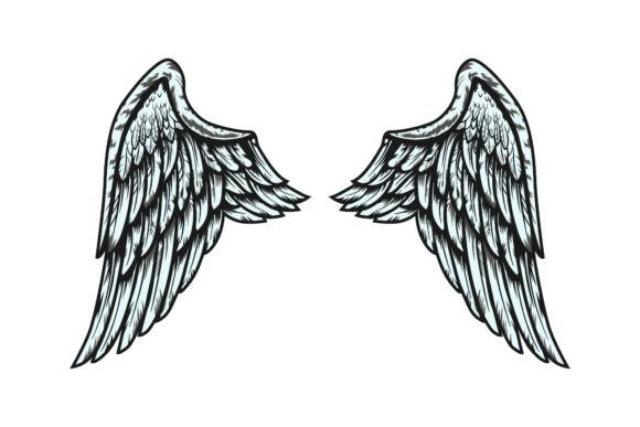 Download Wing Retro Tattoo Element. Colorful Isol - Tattoo element Collection
